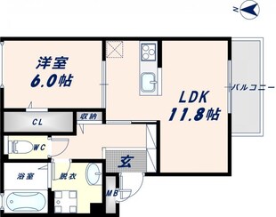 セントコリーヌE棟の物件間取画像